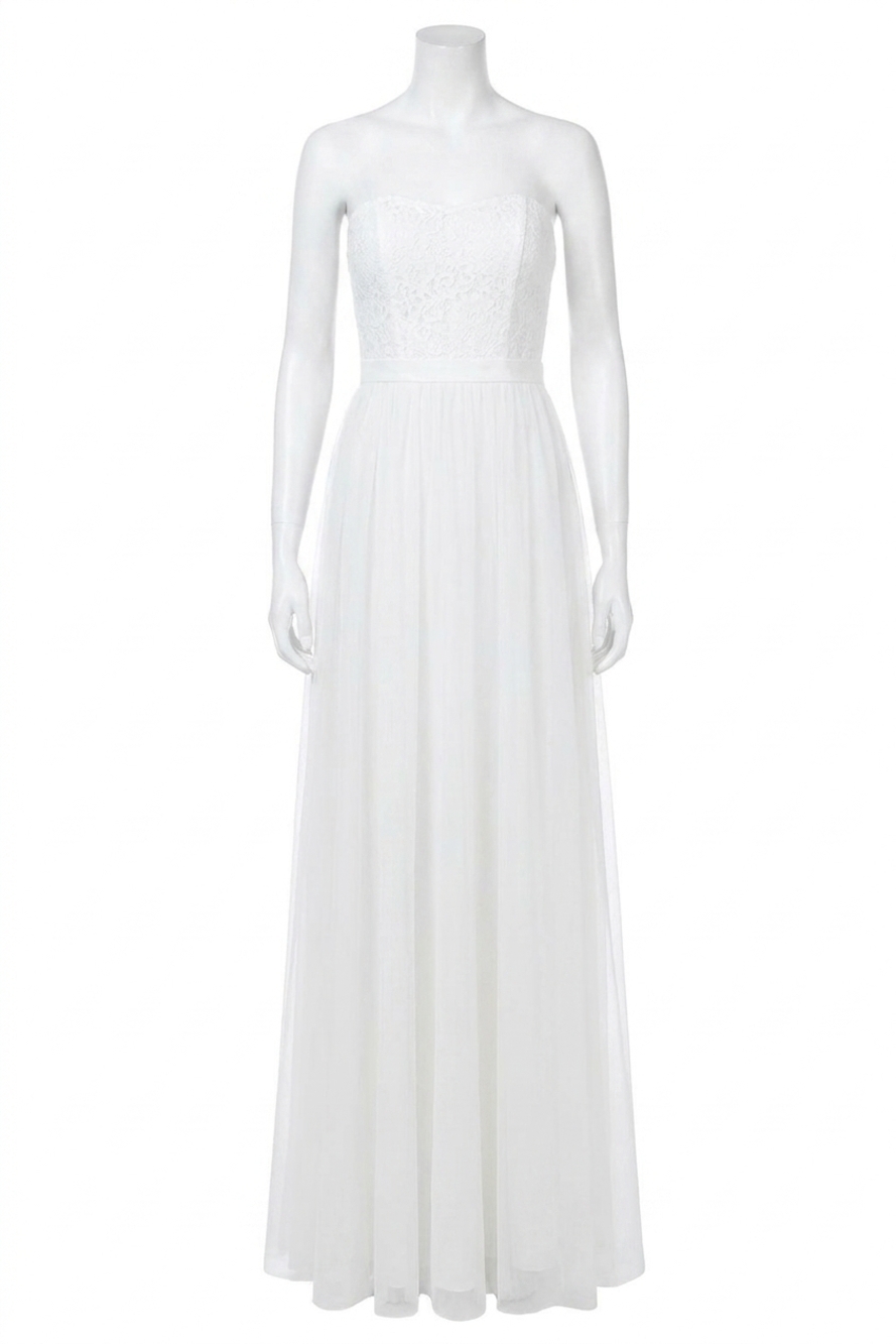 NEW SHERRI HILL beaded jersey prom dress in ivory